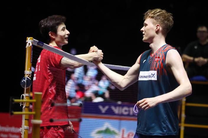 Shi Yu Qi & Anders Antonsen (Djarum Badminton/Edward Luhukay) Shi Yu Qi & Anders Antonsen (Djarum Badminton/Edward Luhukay)