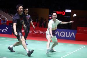 Mohammad Ahsan/Hendra Setiawan & Kevin Sanjaya Sukamuljo (Djarum Badminton/Edward Luhukay)