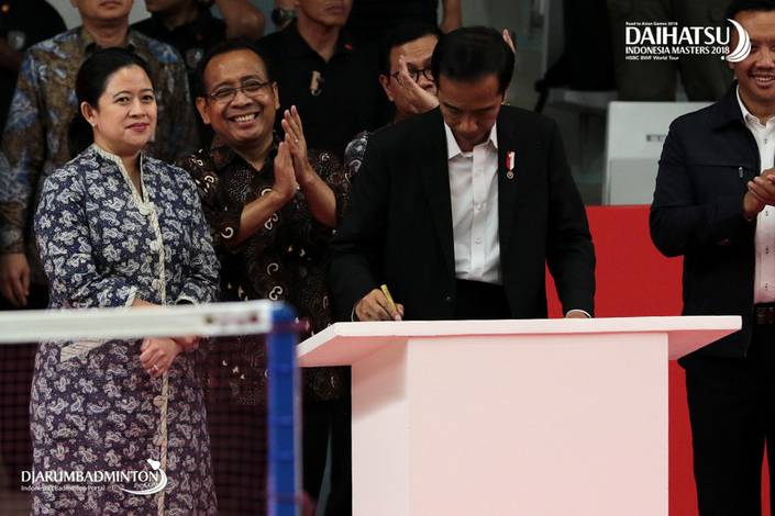Presiden Republik Indonesia, Joko Widodo Melakukan Penandatanganan Peresmian Istora Senayan Presiden Republik Indonesia, Joko Widodo Melakukan Penandatanganan Peresmian Istora Senayan