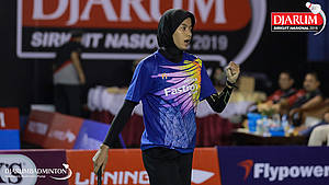 Selebrasi Dinar Dyah Ayustine (PB Pertamina Fastron).