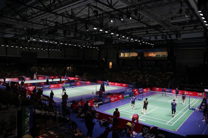 Energia Areena di Vantaa, Finlandia tempat berlangsungnya perebutan Piala Sudirman XVII/2021. (Tim Humas dan Media PP PBSI)