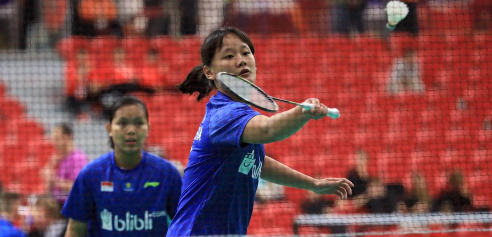 Agatha Imanuela/Siti Fadia Silva Ramadhanti menyabut pengembalian. Agatha Imanuela/Siti Fadia Silva Ramadhanti menyabut pengembalian.