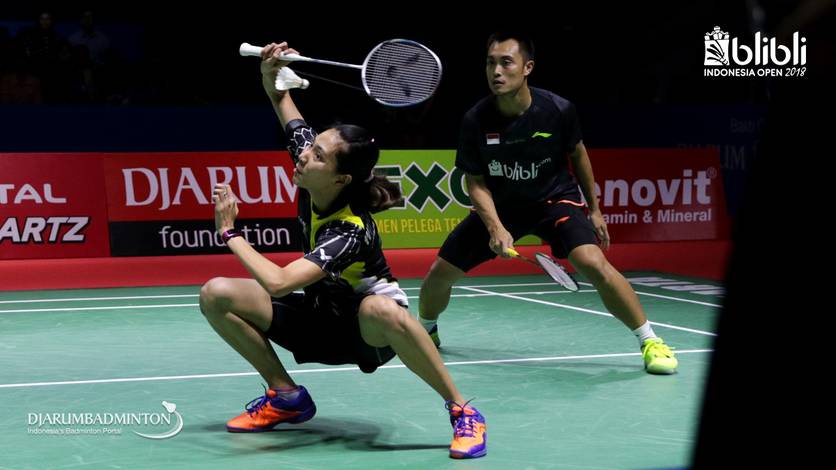 Hafiz Faizal/Gloria Emanuelle Widjaja saat tampil pada kejuaraan Blibli Indonesia Open 2018 BWF World Tour Super 1000. Hafiz Faizal/Gloria Emanuelle Widjaja saat tampil pada kejuaraan Blibli Indonesia Open 2018 BWF World Tour Super 1000.