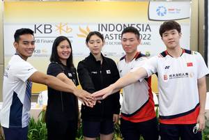 Para pemain yang akan berlaga di Indonesia Masters 2022 di Malang, Jawa Timur (Humas PP PBSI)