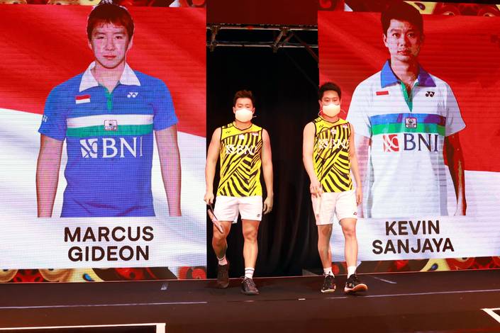 Marcus Fernaldi Gideon & Kevin Sanjaya Sukamuljo (Humas PP PBSI) Marcus Fernaldi Gideon & Kevin Sanjaya Sukamuljo (Humas PP PBSI)