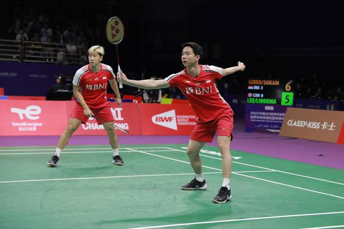 Marcus Fernaldi Gideon/Kevin Sanjaya Sukamuljo (Humas PP PBSI)