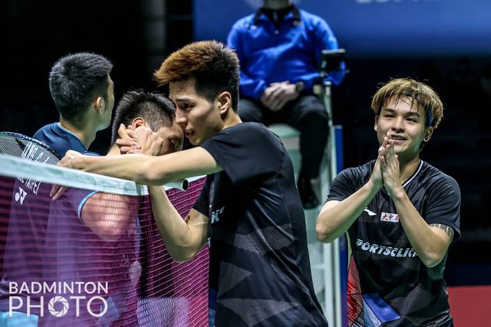 Lee Yang/Wang Chi Lin & Ong Yew Sin/Teo Ee Yi (Badminton Photo/Mikael Ropars) Lee Yang/Wang Chi Lin & Ong Yew Sin/Teo Ee Yi (Badminton Photo/Mikael Ropars)