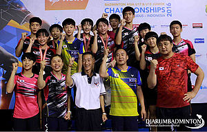 Tim Korea Berhasil Membawa Pulang 3 Gelar di Ajang Blibli.com Badminton Asia U17 dan U15 Junior Championships 2016. Tim Korea Berhasil Membawa Pulang 3 Gelar di Ajang Blibli.com Badminton Asia U17 dan U15 Junior Championships 2016.