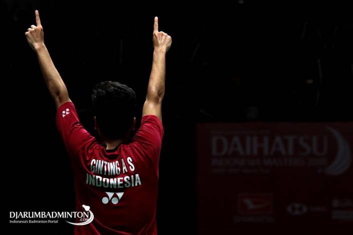 Selebrasi Anthony Sinisuka Ginting (Indonesia). Selebrasi Anthony Sinisuka Ginting (Indonesia).