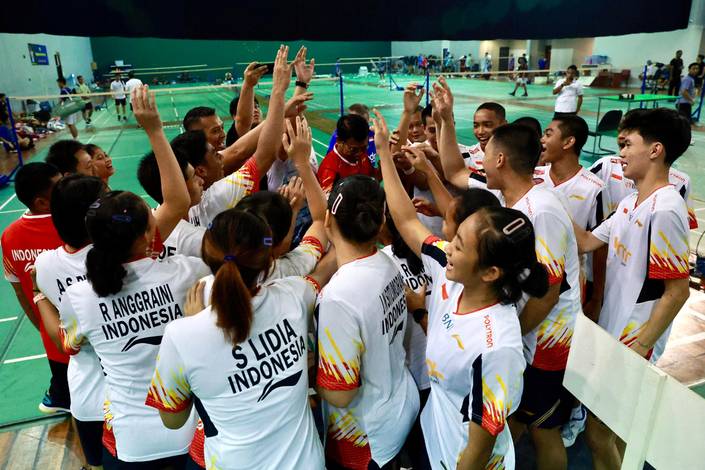 Tim bulu tangkis Indonesia pada BAJC 2025 (Humas PP PBSI) Tim bulu tangkis Indonesia pada BAJC 2025 (Humas PP PBSI)