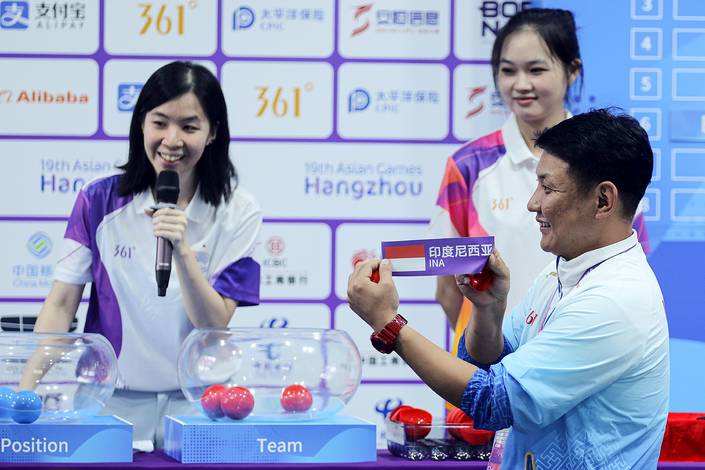 Prosesi undian pada Asian Games Huangzhou 2022 (Humas PP PBSI) Prosesi undian pada Asian Games Huangzhou 2022 (Humas PP PBSI)