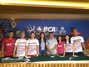 Press Conference BCA Indonesia Open 2017 di Hotel Sultan Jakarta, Minggu (11/6)