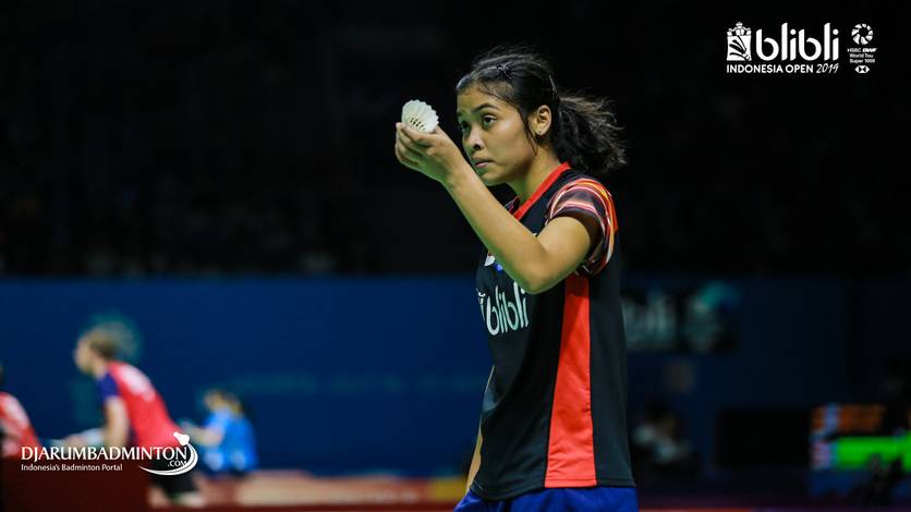 Gregoria Mariska Tunjung (Indonesia) saat tampil di ajang Blibli Indonesia Masters 2019 BWF World Tour Super 1000. Gregoria Mariska Tunjung (Indonesia) saat tampil di ajang Blibli Indonesia Masters 2019 BWF World Tour Super 1000.