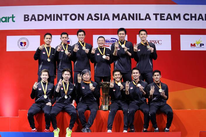 Tim putra Indonesia juara Badminton Asia Team Championships 2020. Tim putra Indonesia juara Badminton Asia Team Championships 2020.