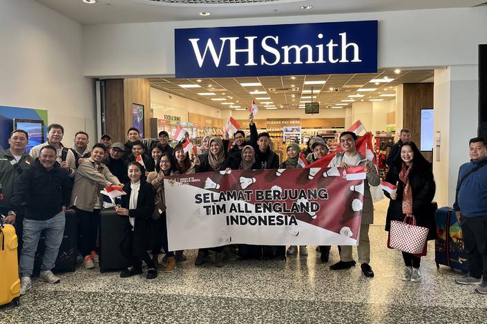 Tim bulu tangkis Indonesia tiba di Birmingham, Inggris (Humas PP PBSI)