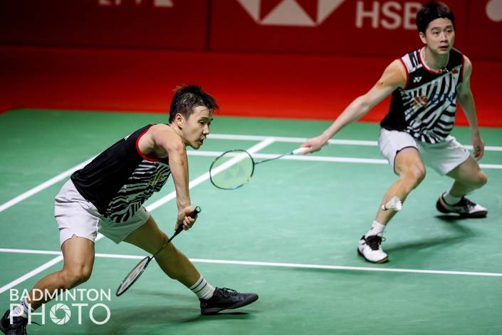 Marcus Fernaldi Gideon & Kevin Sanjaya Sukamuljo (Badminton Photo/Raphael Sachetat) Marcus Fernaldi Gideon & Kevin Sanjaya Sukamuljo (Badminton Photo/Raphael Sachetat)