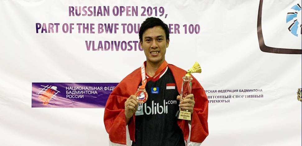 Shesar Hiren Rhustavito (Indonesia) keluar sebagai juara tunggal putra Russia Open 2019. Shesar Hiren Rhustavito (Indonesia) keluar sebagai juara tunggal putra Russia Open 2019.