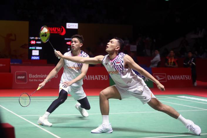 Fajar Alfian/Muhammad Rian Ardianto (Djarum Badminton/Edward Luhukay)