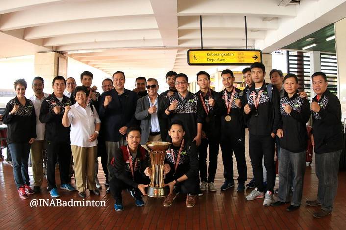 Tim Thomas Indonesia - Credit Photo : @INABadminton Tim Thomas Indonesia - Credit Photo : @INABadminton