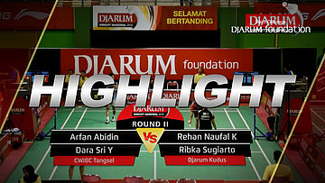 Arfan Abidin/Dara Sri Y (CWIBC Tangsel) VS Rehan Naufal/Ribka Sugiarto (Djarum Kudus)
