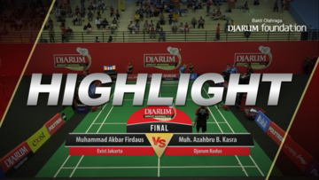 Muh. Azahbru B. Kasra (Djarum Kudus) M. Akbar Firdaus (Exist Jakarta)