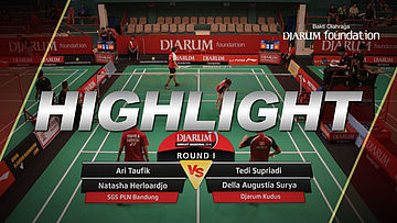 Tedi Supriadi/Della Augustia Surya (Djarum Kudus) VS Ari Taufik/Angelica Natasha Herloardjo (SGS PLN Bandung)