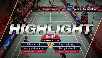 Faizal A/Wahyu M (Bintang Perkasa Semarang) VS Fiesal W/Rizky Akbar (Pusdiklat Telkom Bandung)
