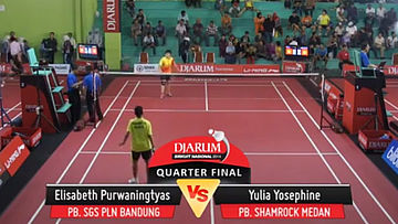 Yulia Yosephine (PB. SHAMROCK MEDAN) VS Elisabeth Purwaningtyas (PB. SGS PLN BANDUNG)