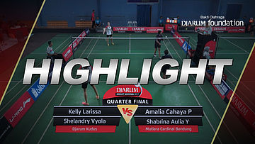 Kelly Larissa/Shelandry Vyola (Djarum Kudus) VS Amalia Cahaya P/Shabrina Aulia Y (Mutiara Cardinal Bandung)