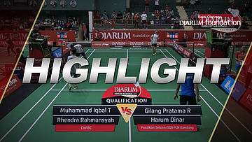 Muhammad Iqbal T/Rhendra Rahmansyah (CWIBC Tangsel/Semen Gresik) VS Gilang Pratama/Harum Dinar (SGS PLN/Pusdiklat Telkom)