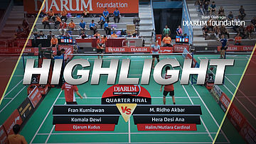 Fran Kurniawan/Komala Dewi (Djarum Kudus) VS M. Ridho Akbar/Hera Desi Ana Rachmawati (Halim/Mutiara Cardinal Bandung)