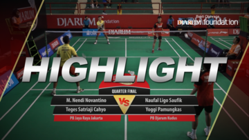 Naufal Ligo Saufik/Yoggi Pamungkas (Djarum Kudus) VS Muhammad Nendi Novantino/Teges Satriaji Cahyo (Jaya Raya Jakarta)