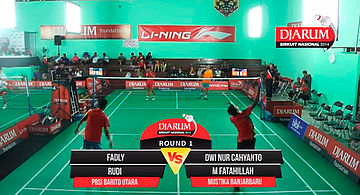 Fadly/Rudi (PBSI Barito Utara) VS Dwi Nur C/M Fatahillah (Mustika Banjar Baru)