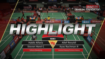 Habib Alfariz/Steven Henri Cornelis (Telkom Bandung) VS Alief Rosyidi/Ilyas Rachman R (Nasional Malang/Pendowo Malang)