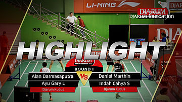 Alan Darmasaputra/Ayu Gary L (Djarum Kudus) VS Daniel Marthin/Indah Cahya S (Djarum Kudus) 