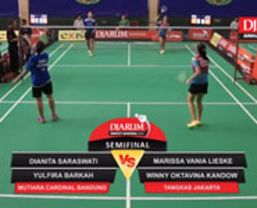 Marissa V/Winny O (Tangkas Jakarta) VS Dianita S/Yulfira B (Mutiara Cardinal Bandung)