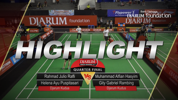 Rahmad Julio Rafli/Helena Ayu Puspitasari (Djarum Kudus) VS M. Alfian Hasyim/Gity Gabriel Rambing (Djarum Kudus)