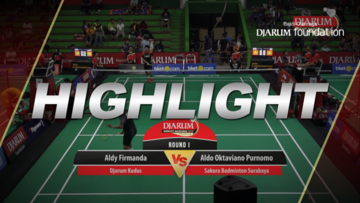 Aldy Firmanda (Djarum Kudus) VS Aldo Oktaviano Purnomo (Sakura Badminton)