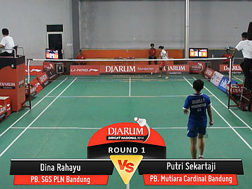Putri Sekartaji (PB. Mutiara Cardinal Bandung) VS Dina Rahayu (PB. SGS PLN Bandung)