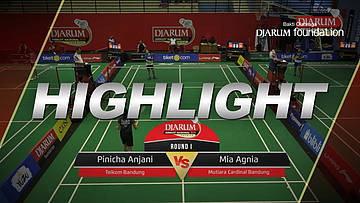 Pinicha Anjani (Telkom Bandung) VS Mia Agnia (Mutiara Cardinal Bandung)