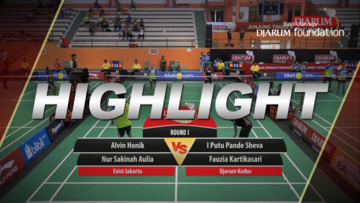 I Putu Pande Sheva/Fauzia Kartikasari (Djarum Kudus) VS Alvin Honik/Nur Sakinah Aulia (Exist Jakarta)