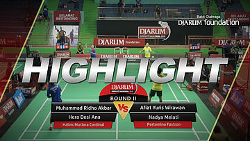 Afiat Yuris Wirawan/Nadya Melati (Pertamina Fastron) VS M. Ridho Akbar/Hera Desi Ana (Halim Jakarta/Mutiara Cardina Bandung)