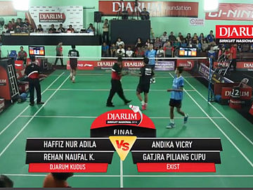 Haffiz Nur Adila/Rehan Naufal Kushardjanto (PB DJARUM KUDUS) VS Andika Vikri/Gatjra Pilliang Cupu (PB EXIST)