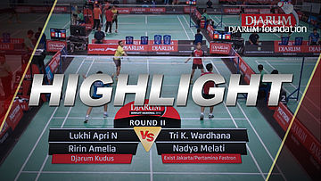 Lukhi Apri N/Ririn A (Djarum Kudus )VS Tri K Wardhana/Nadya M (Exist Jakarta/Pertamina Fastron) 
