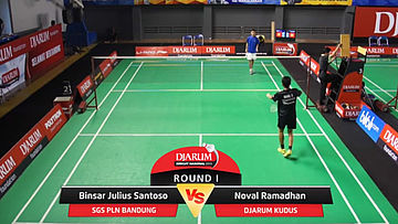 Noval Ramadhan (Djarum Kudus) VS Binsar Julius Santoso (SGS PLN Bandung)