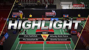 Irfan Fadhillah/Pia Zebadiah Bernadet (Jaya Raya Jakarta) VS Alfandy Rizki P/Dianita Saraswati (Jaya Raya Jakarta/Mutiara Cardinal)