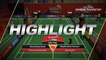Aisyah Sativa Fatetani (Djarum Kudus) VS Gina Revina Aristy (Mutiara Cardinal Bandung)