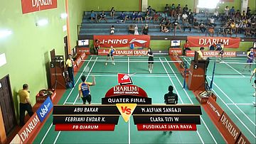 Abu Bakar/ Febriani Endar (PB DJARUM) VS M. Alfian/ Clara Titi W (PUSDIKLAT JAYA RAYA)