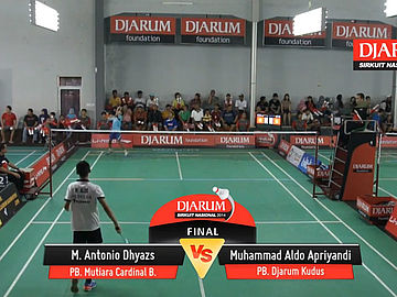 Muhammad Aldo Apriyandi (PB. Djarum Kudus) VS M. Antonio Dhyazs (PB. Mutiara Cardinal Bandung)