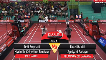 Tedi Supriadi/Mychelle Crhystine Bandaso (PB. DJARUM KUDUS) VS Fauzi Habibi/Apriyani Rahayu (PELATPROV PBSI DKI JAKARTA)